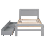 The Space-Saving Rubberwood Twin Bed With Integrated Storage