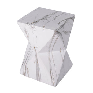 Modern Geometric MGO Side Table - Hourglass Accent Table