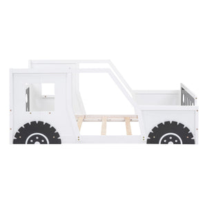 Classic Car Shaped Platform Bed With Wheels