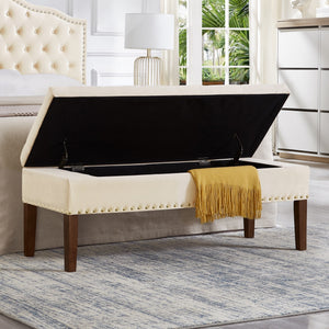 Tufted Bench with Storage