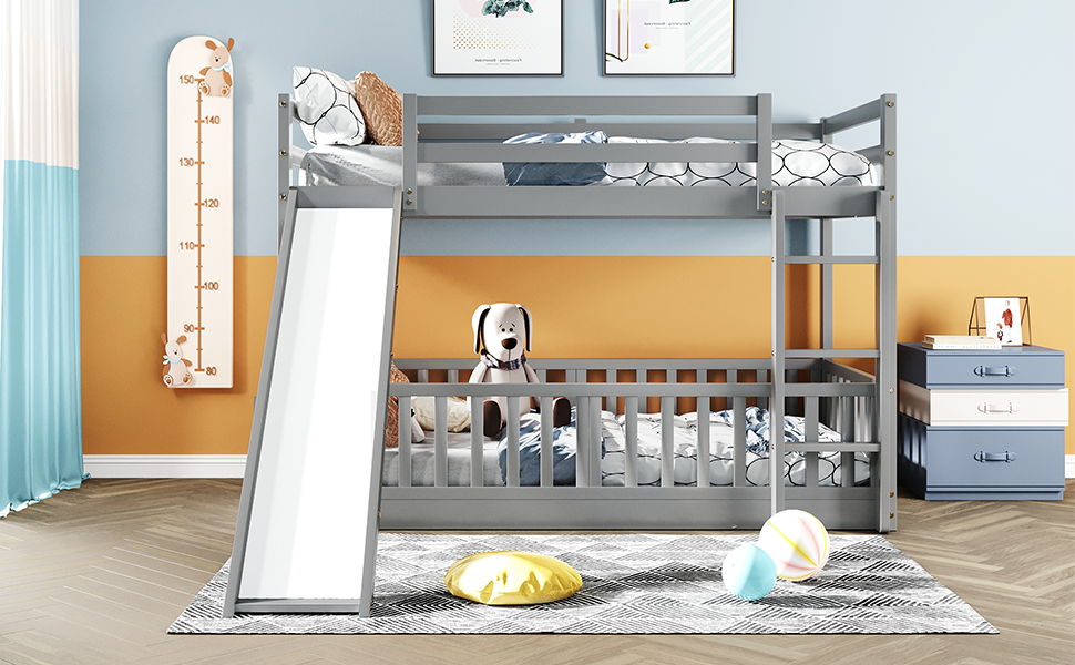 Functional Bunk Bed & Convertible Ladder And Slide