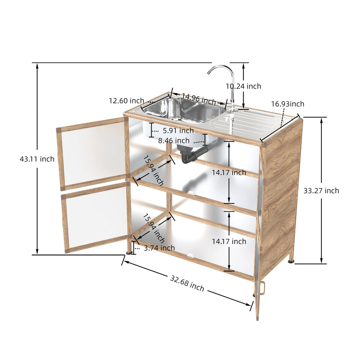 Utility Sink with Cabinet