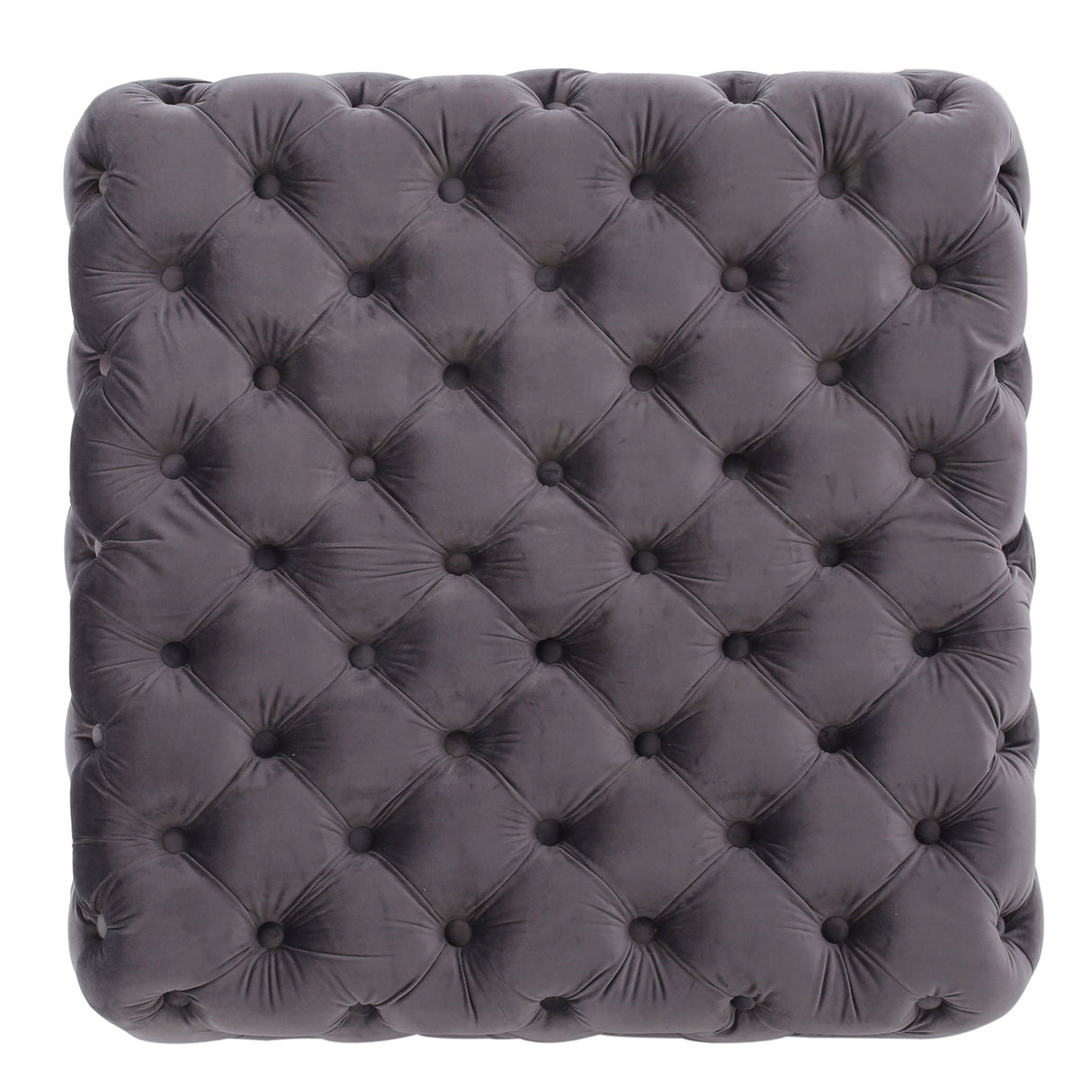 Modern Glam Ottoman With Upholstery And Button Tufted Design