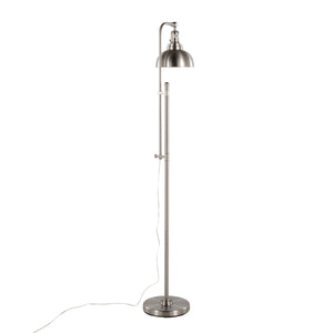 Emery Industrial Floor Lamp in Nickel by LumiSource