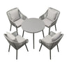 5 Piece Twisted Rattan Patio Dining Set With Table