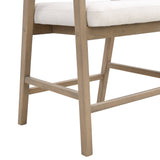 Wooden Frame Counter Stool with Rattan Back, Set of 2