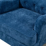Chenille Tufted Upholstered Rolled Back Accent Chair