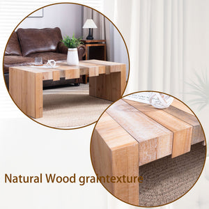 Modern Rustic Coffee Table – 48.2' Rectangular Center Table for Living Room