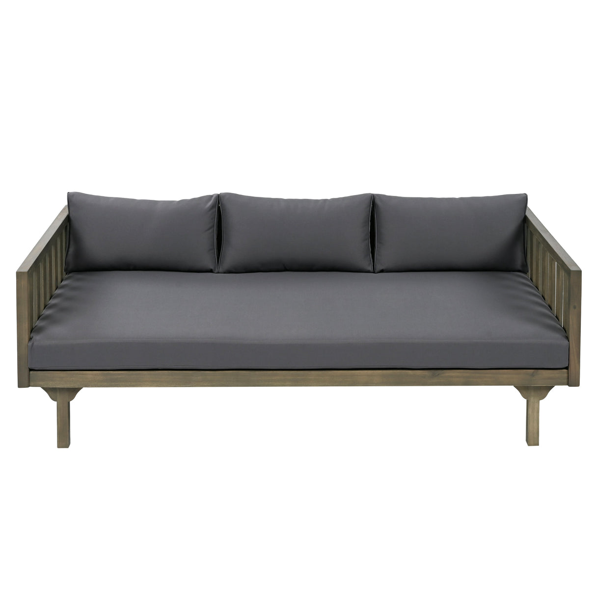 Claremont 3 Seater Daybed with Slat Paneling and Water-Resistant Cushions
