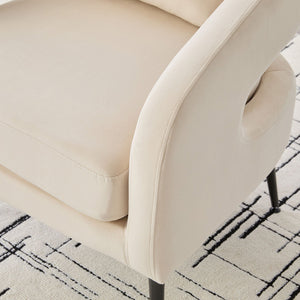 Open Back Accent Chair, Round Sofa Lounge Armchair