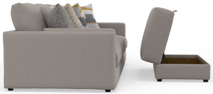 Trevor - Extra Deep Oversized Sofa With Included Storage Cocktail Ottoman