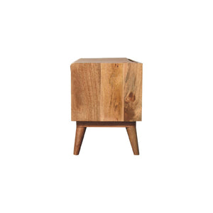 Solid Wood Bench With Upholstered Sea