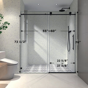 6076 Matte Shower Door