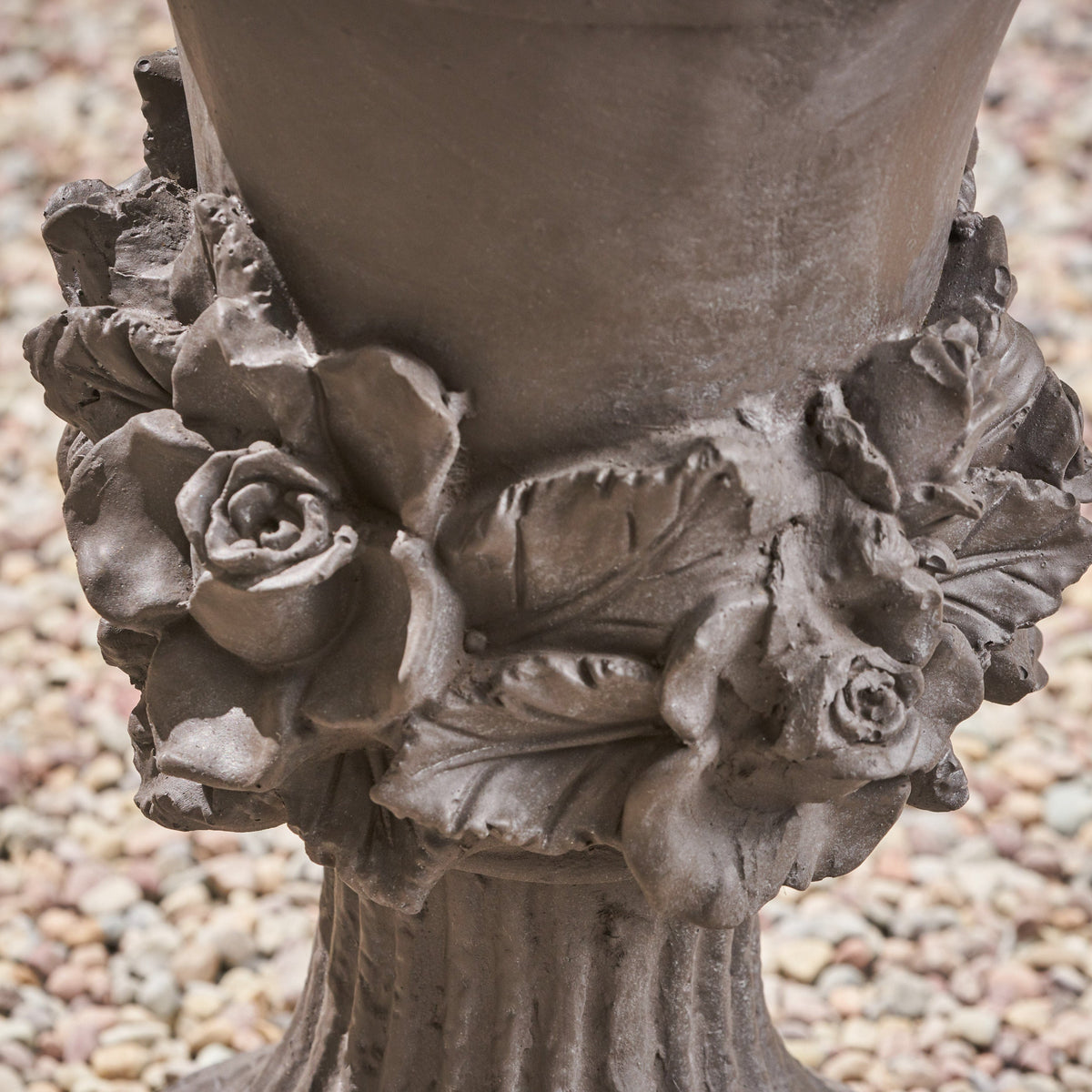 MGO Garden Urn Planter with Weather Resistance - Gray