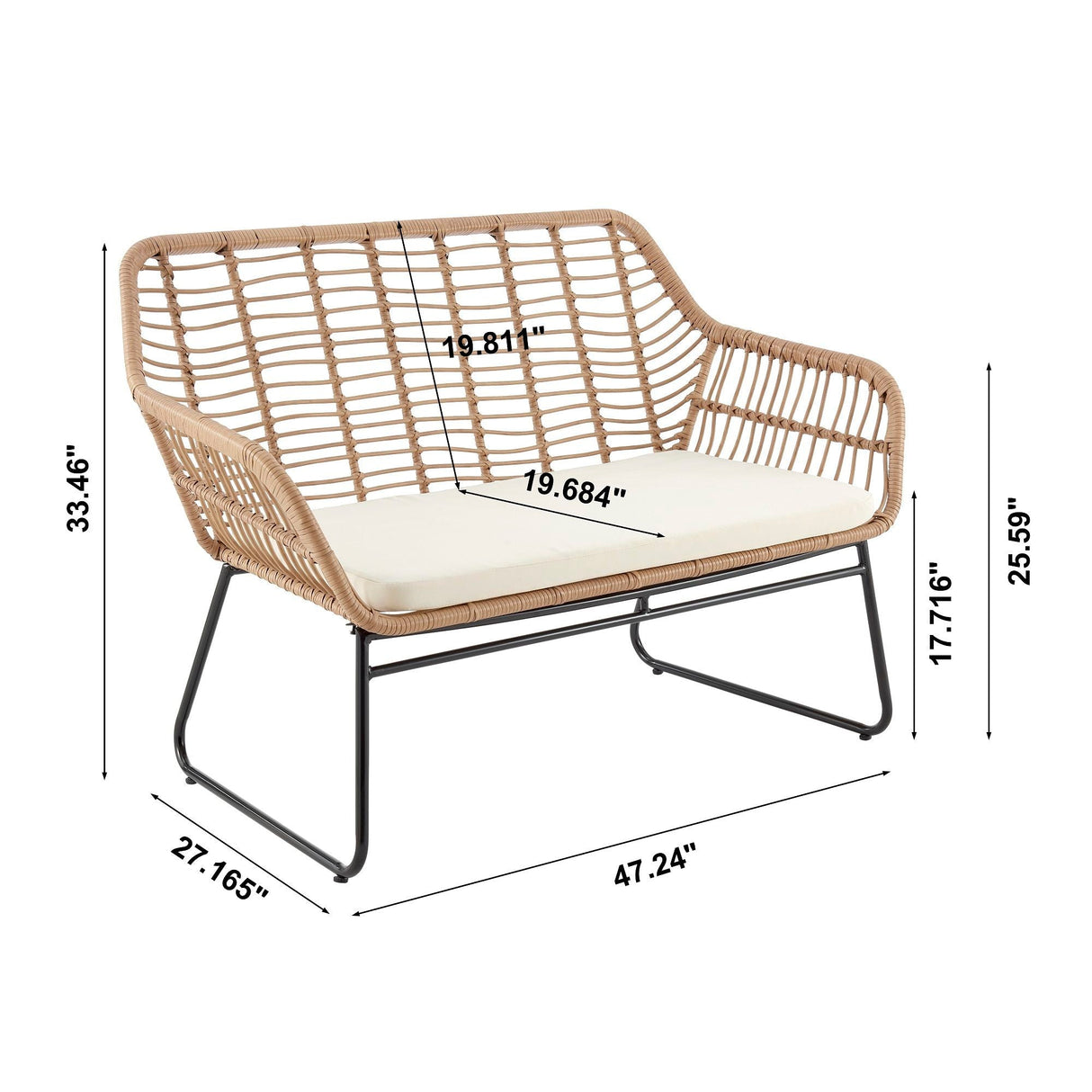 Antibes - 4 Piece Outdoor Conversation Set