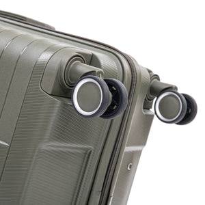 4 Piece Set Spinner Wheel Luggage with Cosmetic Case in Green