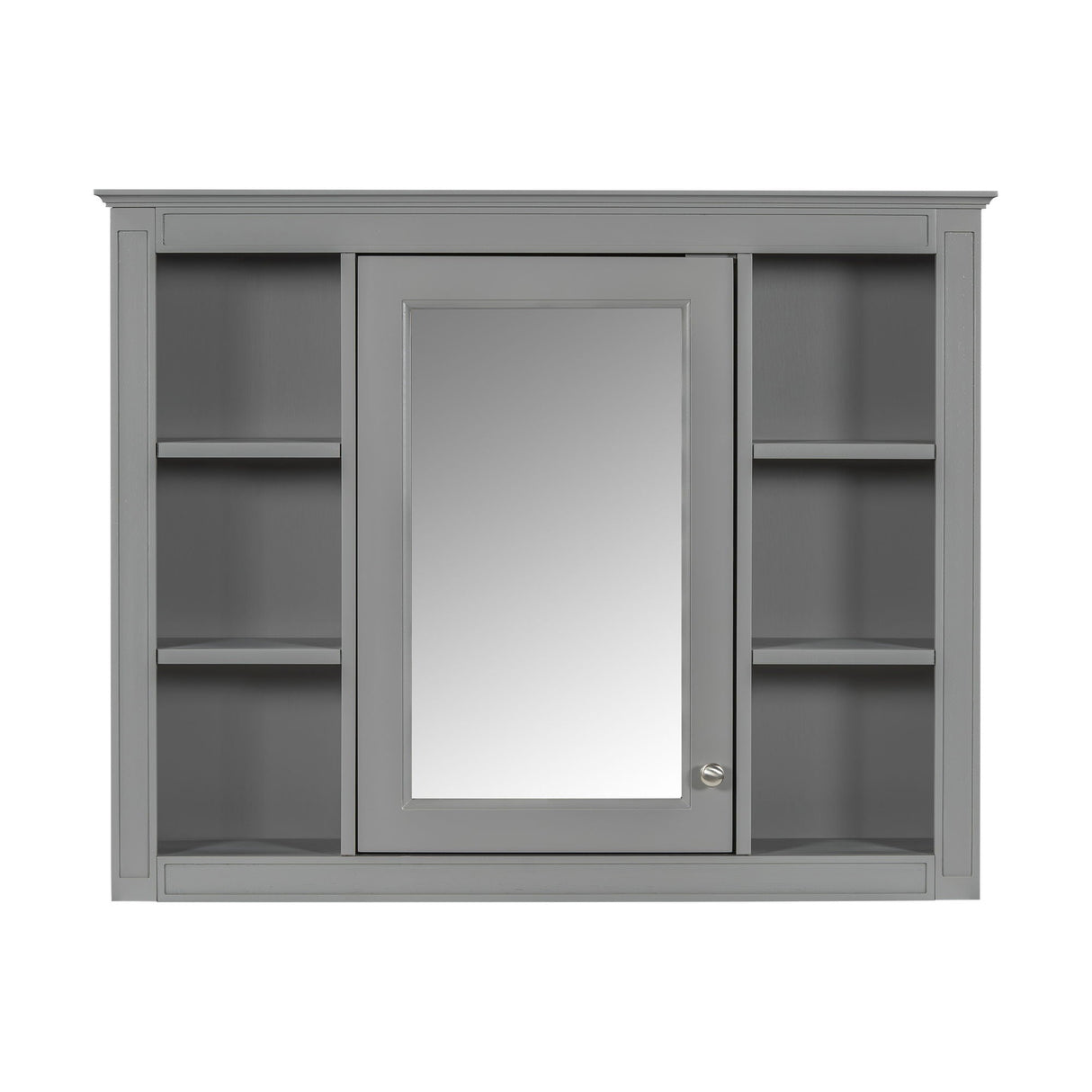 Bathroom Vanity With Mirror Cabinet, Single Sink With 2 Soft Closing Doors And 4 Drawers