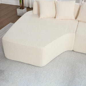 Compression Sectional Couch with Comfy Chaise
