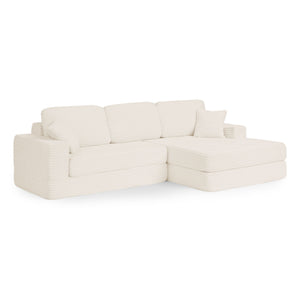 Modern Minimalist L Shape Modular Sectional Sofa, Couch