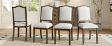 Farmhouse Dining Chairs Set of 4, Upholstered High Back