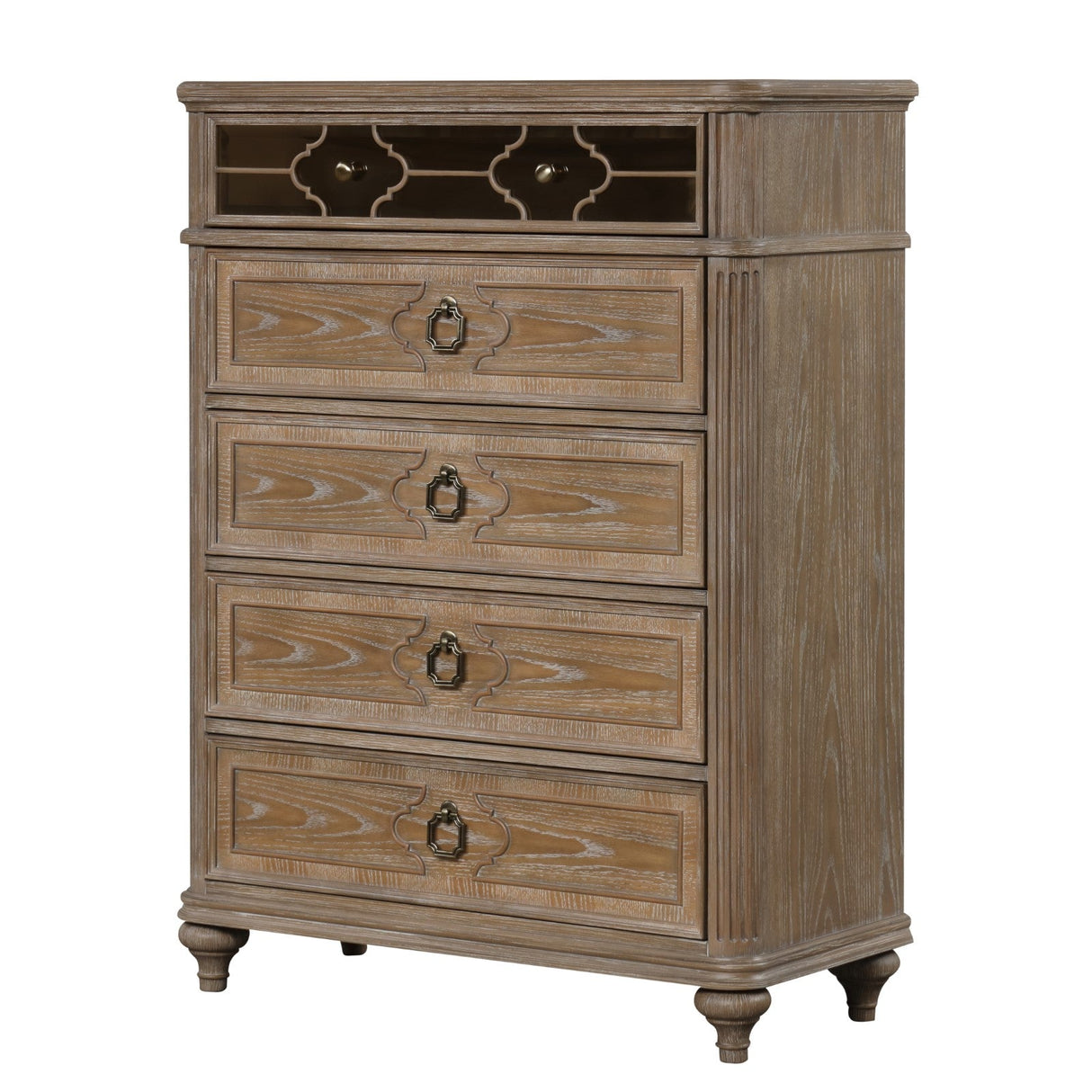 Windsor Rustic Oak Veneer 4-Drawer Chest/Dresser