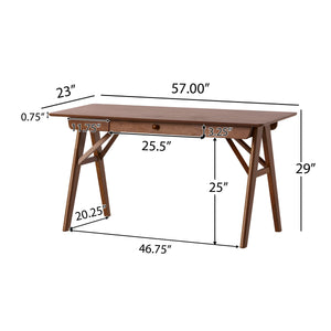 Wood Desk with Drawers for Small Spaces