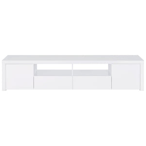 Jude 2-door Engineered Wood 79-inch TV Stand High Gloss White