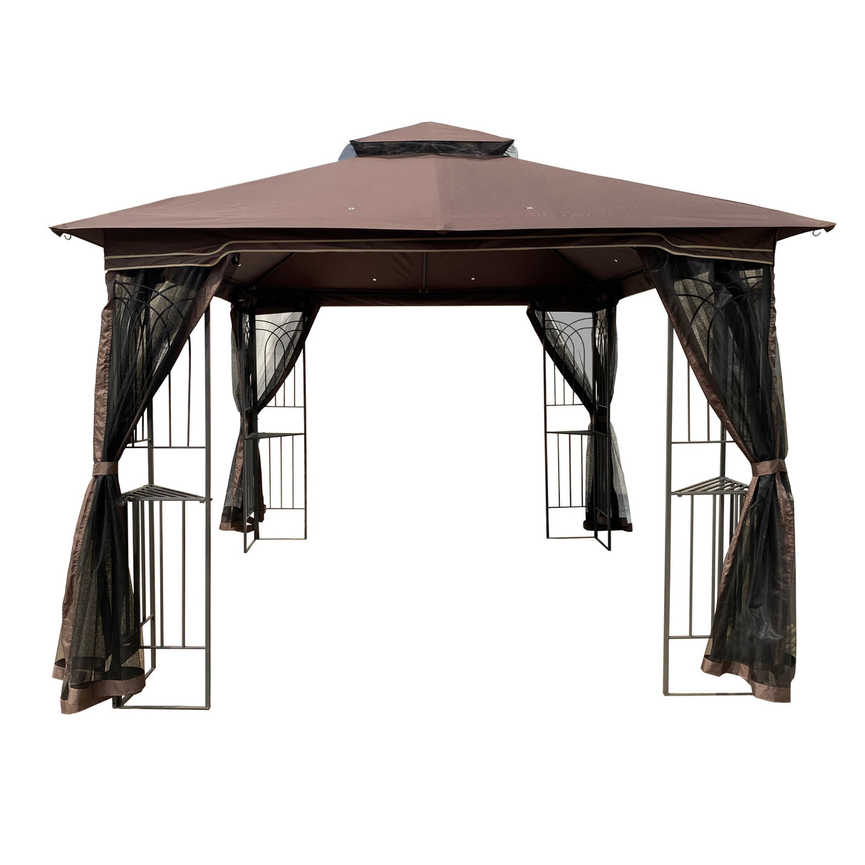 Gazebo tent with double roof & mosquito net