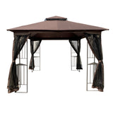 Gazebo tent with double roof & mosquito net