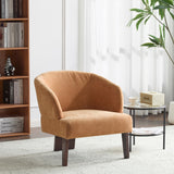 Windsor Mid-Century Accent Chair - Soft Fabric Upholstery