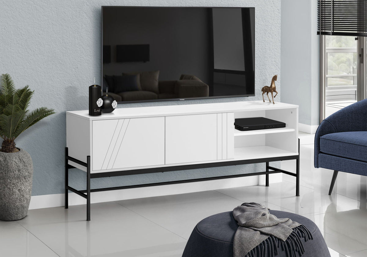 TV Stand, Console, Media Entertainment Center, Storage Cabinet, Contemporary And Modern