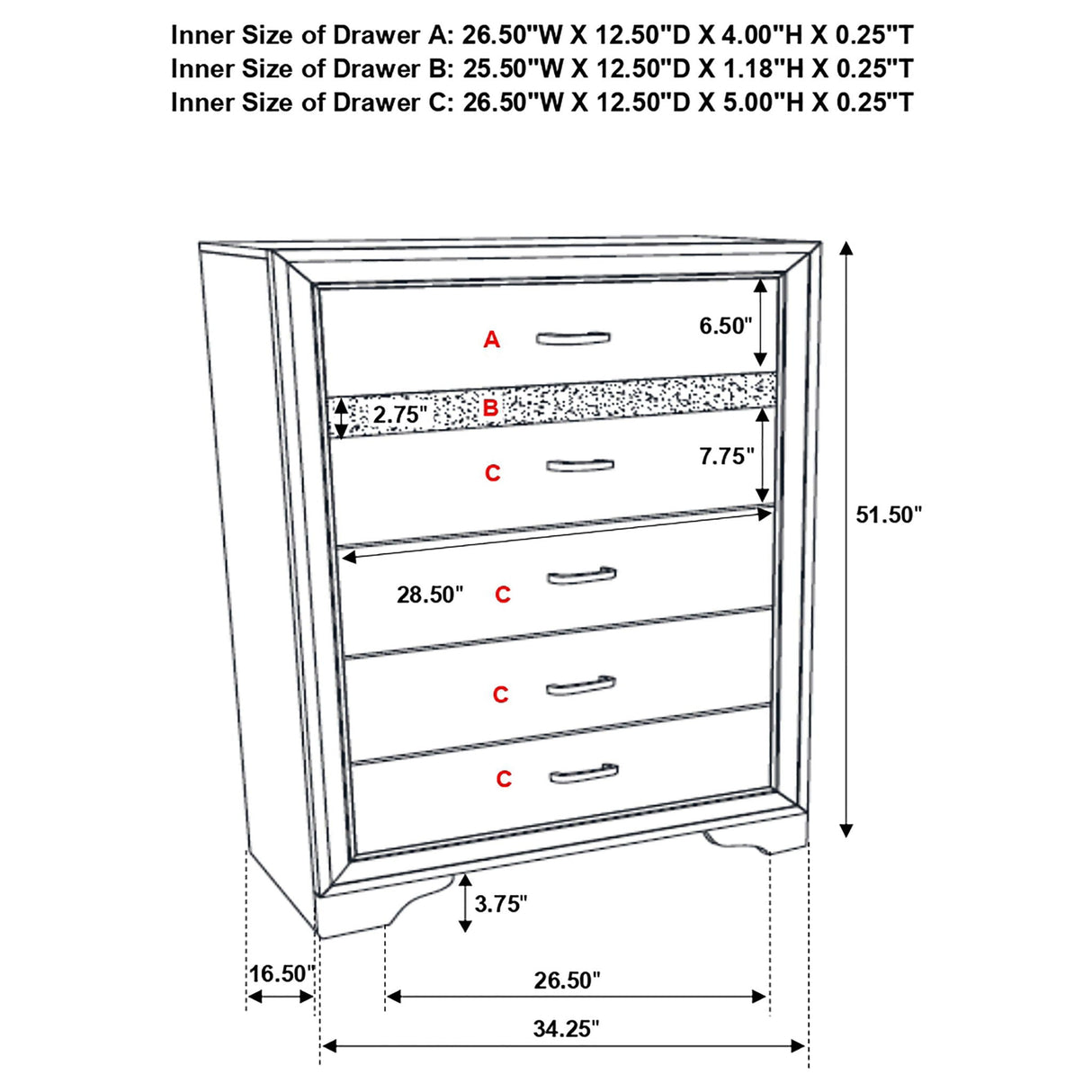 Annie - 5 Piece Bedroom Set