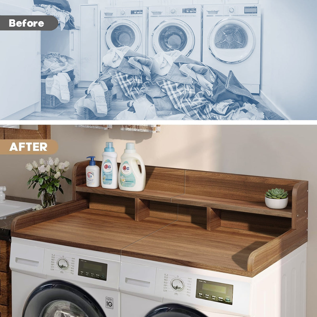 Washer Dryer Countertop with Non-Slip Pads