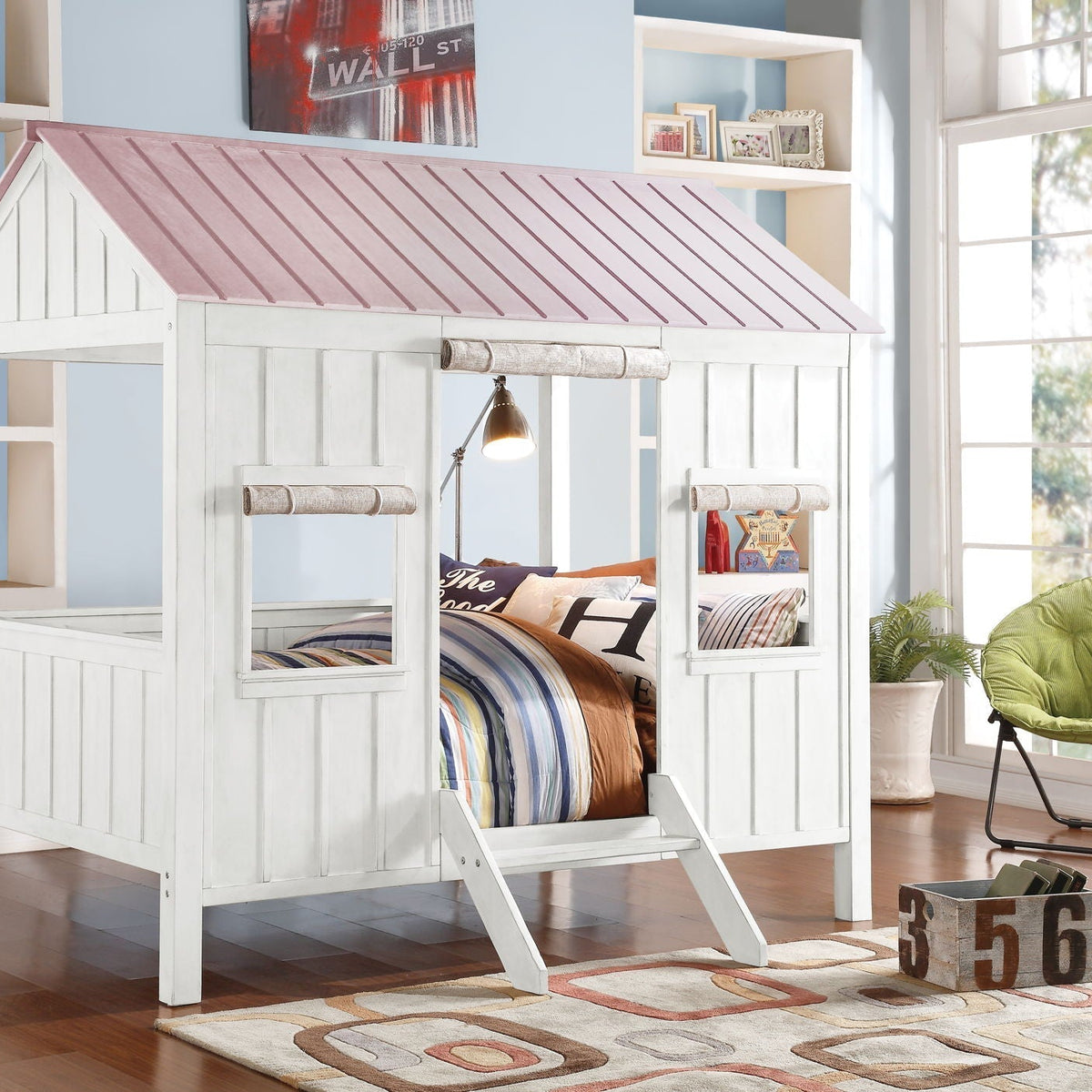 Spring Full Bed White Pink - Cottage-Inspired Canopy Bed – Tuesday Morning