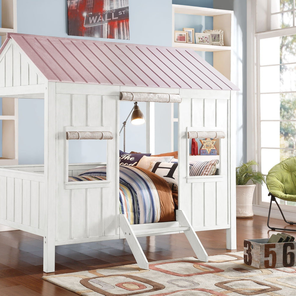 Spring Full Bed White Pink - Cottage-Inspired Canopy Bed – Tuesday Morning