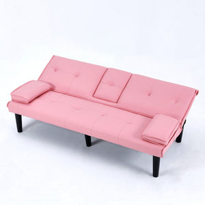 Sofa Bed With Foldable Design And Cup Holder
