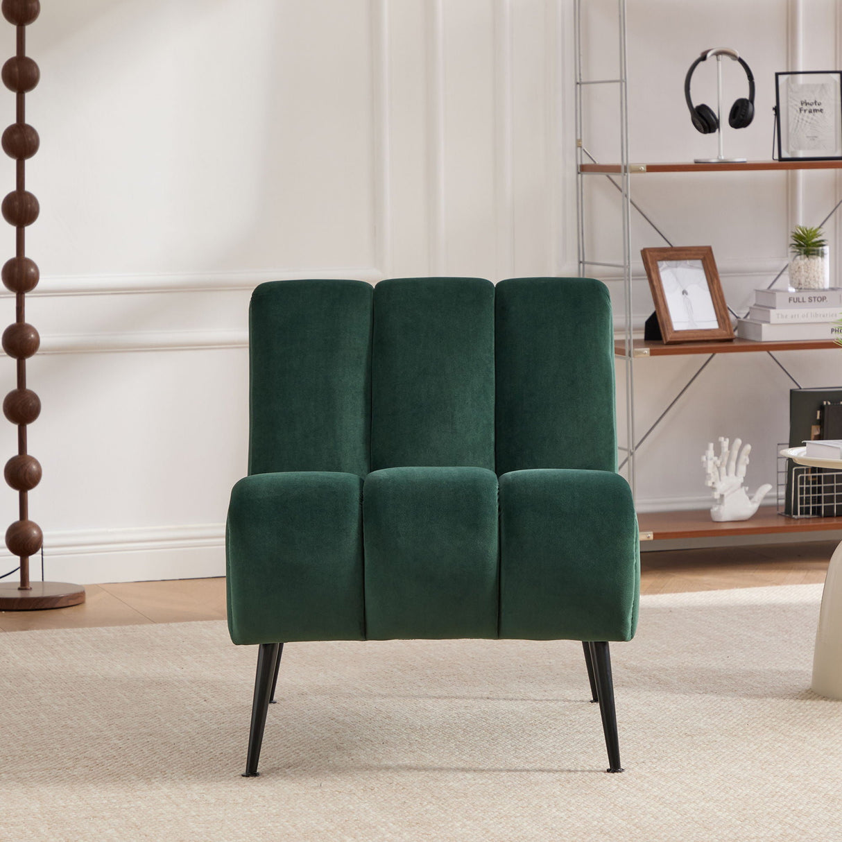 Upholstered Armless Chair For Living Room