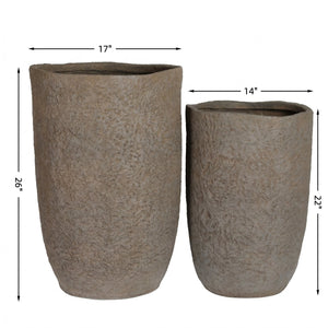 Round Concrete Planter Set of 2
