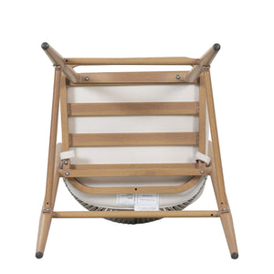 Outdoor Bar Height Metal Frame Counter Stools With Scallop Shaped Backrest & Water Resistant Cushions