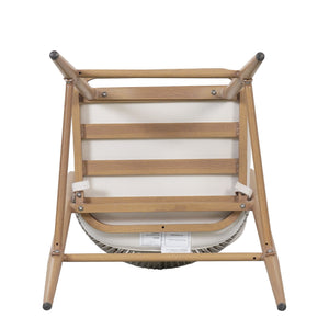 Outdoor Bar Height Metal Frame Counter Stools With Scallop Shaped Backrest & Water Resistant Cushions