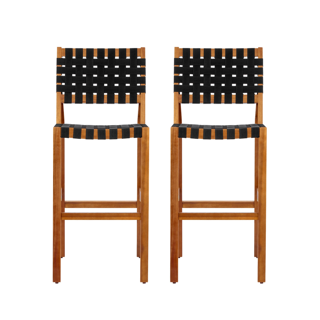 30.5 Inch Seat Height Outdoor Acacia Solid Wood Patio Side Chair
