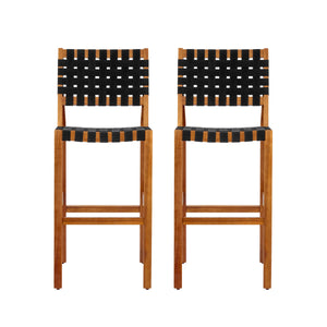 30.5 Inch Seat Height Outdoor Acacia Solid Wood Patio Side Chair