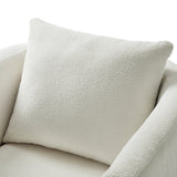 Sutton Light Grey Performance Fabric Swivel Barrel Chair