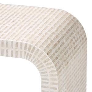 Console Table with Capiz Shell Mosaic Pattern