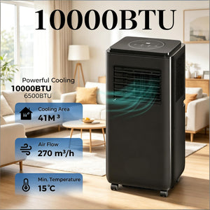 Portable Air Conditioner with Five Modes – Black ABS Plastic