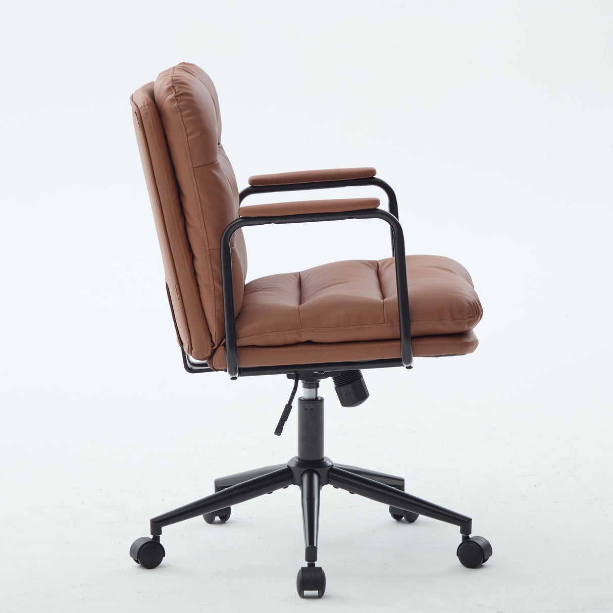 Mid Back Home Office Desk Task Chair with Wheels and Arms