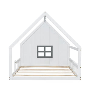 House Bed With Window And Fence