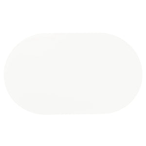 Retro Oval 60-inch Wood Top Dining Table White and Chrome
