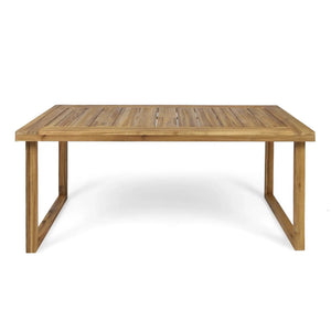 Outdoor Acacia Wood Dining Table, Sandblast Finish