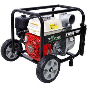 Honda - Gx160 Engine Water Pump 3" 264Gpm With Accessories Kit And Handle Wheel Kit - Black / Red